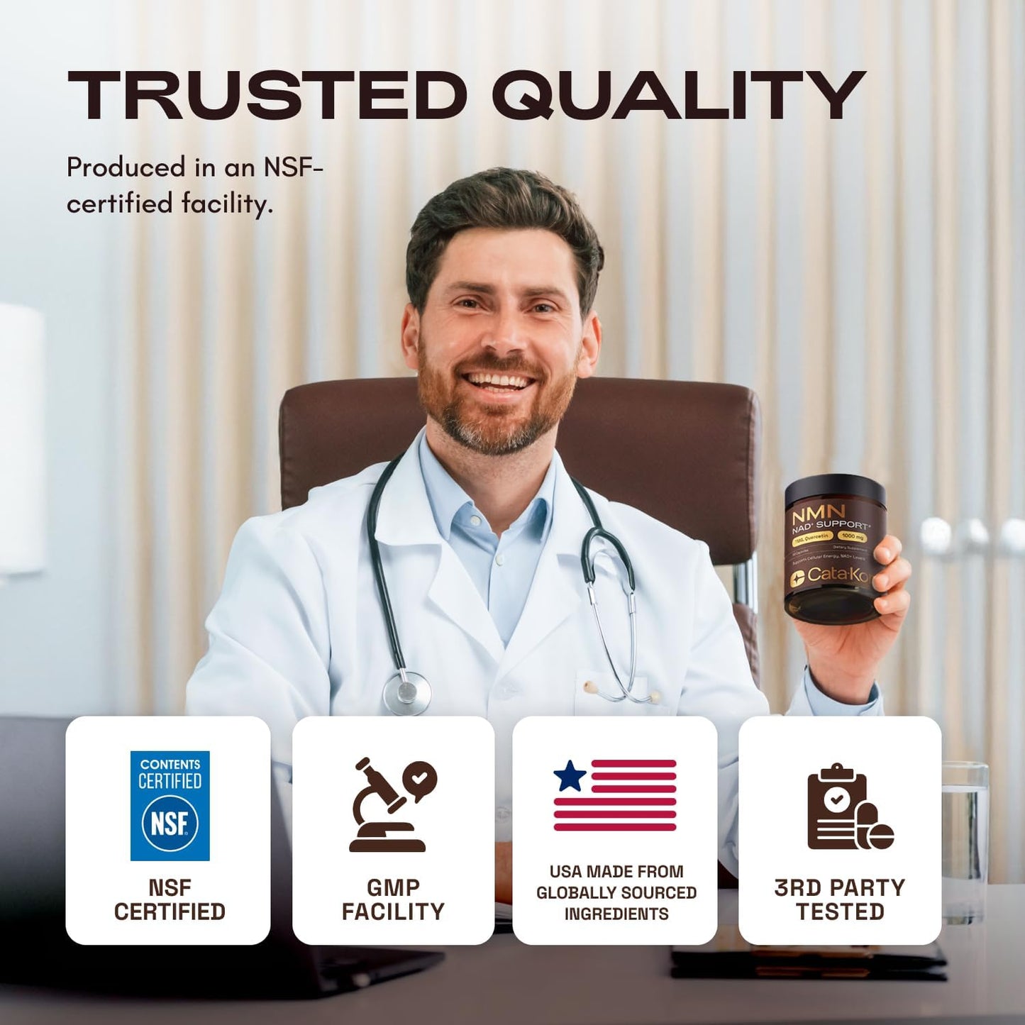 4-in-1 NMN Advanced Complex – NAD+ Booster with Resveratrol, Quercetin & TMG.