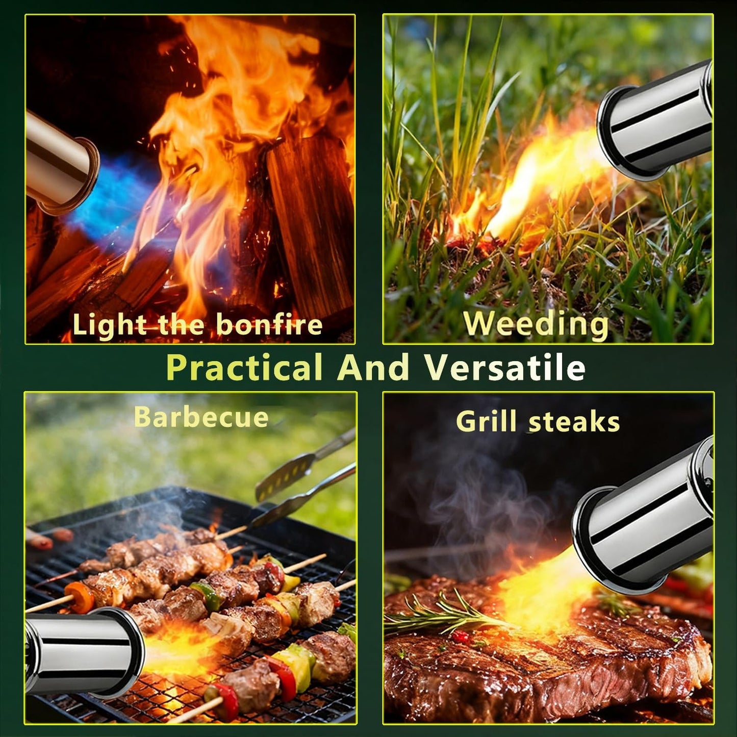 Heavy-Duty High-Output Propane Torch — One-Touch Turbo Fire & Maximum Safety Lock for Instant Clearing