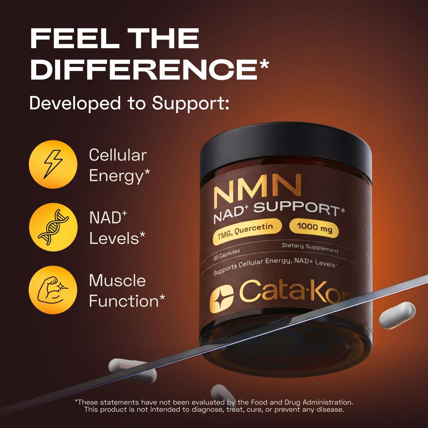 4-in-1 NMN Advanced Complex – NAD+ Booster with Resveratrol, Quercetin & TMG.