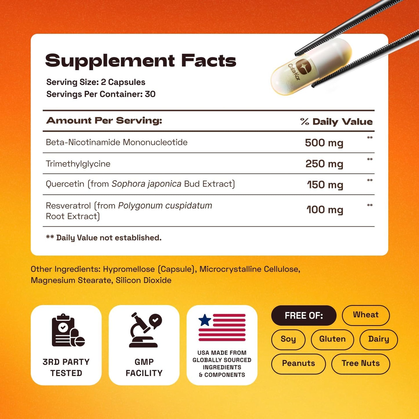 4-in-1 NMN Advanced Complex – NAD+ Booster with Resveratrol, Quercetin & TMG.