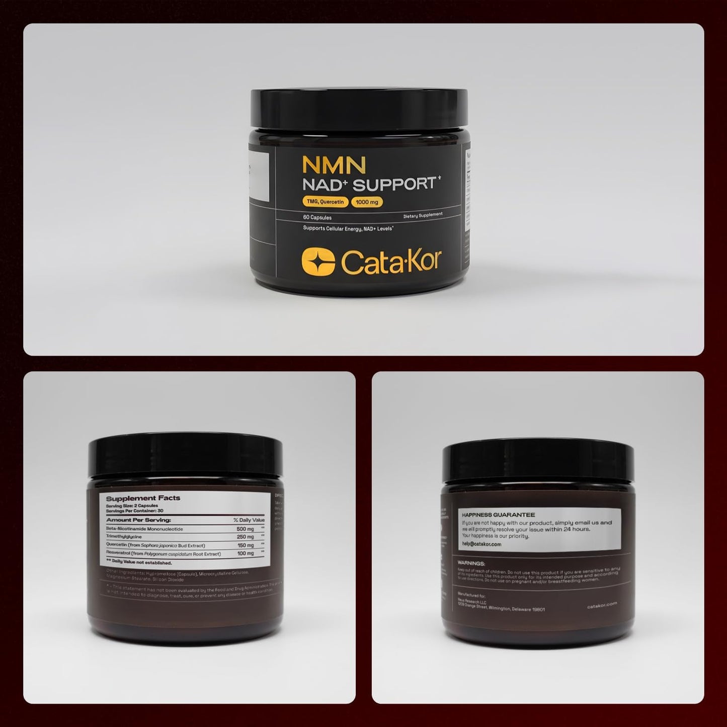 4-in-1 NMN Advanced Complex – NAD+ Booster with Resveratrol, Quercetin & TMG.