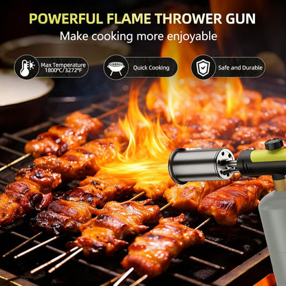 Heavy-Duty High-Output Propane Torch — One-Touch Turbo Fire & Maximum Safety Lock for Instant Clearing
